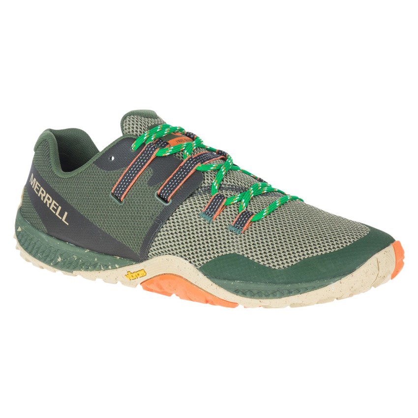 Chaussure Trail Merrell Glove 6 Eco Vert Olive Homme | A.V.EHIY